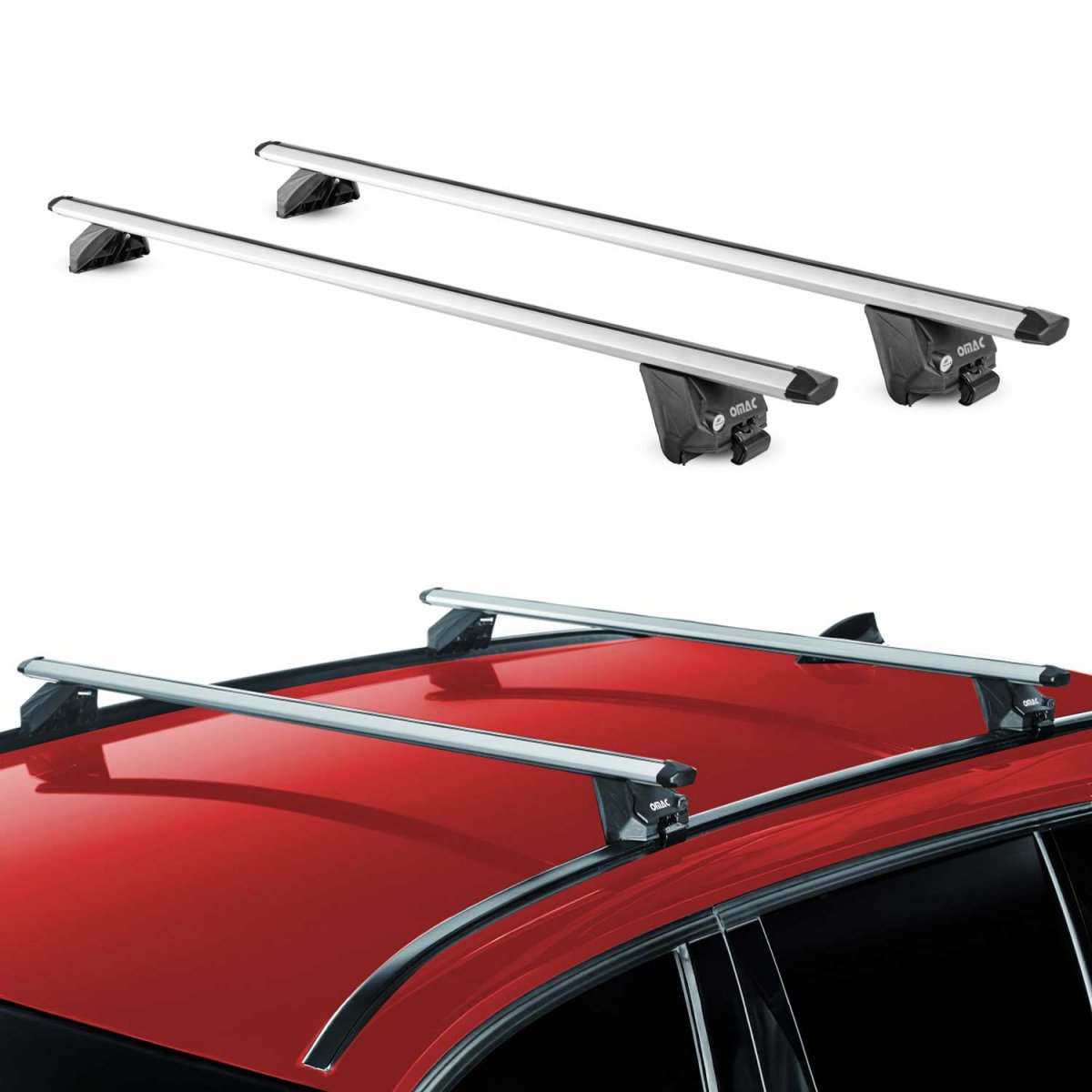 MINI Countryman Roof Rack - Omac - OMAC Basic V2 Flush - Silver - '10-'17